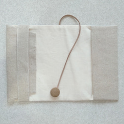 文庫本刺繍の布のブックカバー（種ミックス） 3枚目の画像