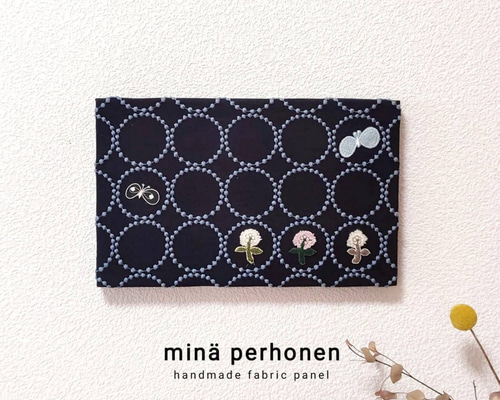 ミナペルホネン ファブリックパネル ボード タンバリン チョウチョ