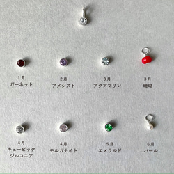 L様ご予約品　イニシャル・誕生石【 silver925 】Minä ／ ネックレス 17枚目の画像