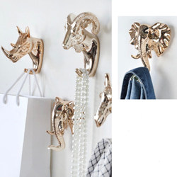 ウォールフック アニマル 壁掛けフック ゴールド 鹿角 馬 動物モチーフ 欧風 スタイル おしゃれ 装飾 ch-1385 6枚目の画像