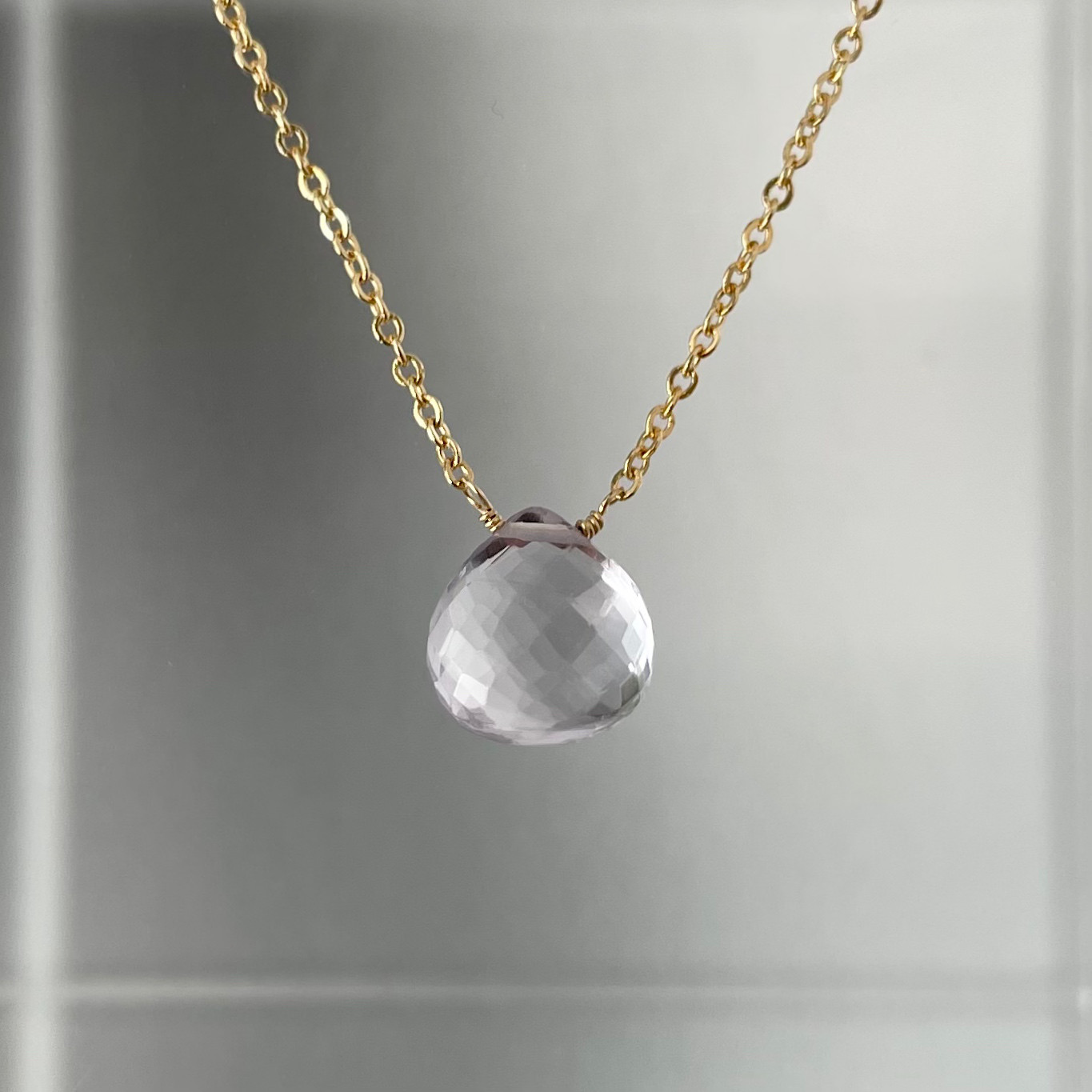 14kgf ピンクアメジスト - Pink Amethyst Necklace