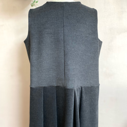 《大きいサイズ》コーデュロイのベーシックなジャンパースカート ＬＬ　１３号 チャコールグレー 16枚目の画像