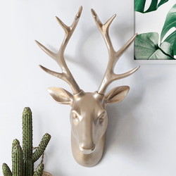 オブジェ ハンティングトロフィー風 鹿の角 鹿の頭 壁掛け シンプル モダ 欧風 動物 ホームデコ 装飾 ch-1381 4枚目の画像