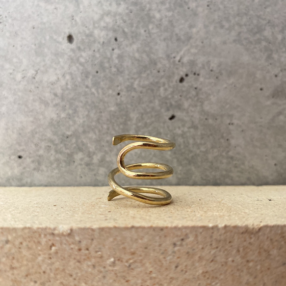 orikaeshi.ring おしゃれ 2.0mm幅 真鍮  BRASS 指輪 リング デザインリング アクセサリー 1枚目の画像