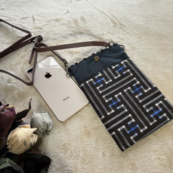 アンティーク大島紬のパッチワークコート リバーシブル 青 着物