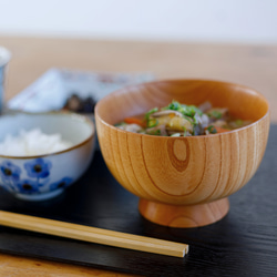 汁椀 お碗 大きめ 木製 食洗機対応 水がたまらない おしゃれ ギフト 北欧 モダン 日本製 結婚祝い 母の日花以外 1枚目の画像