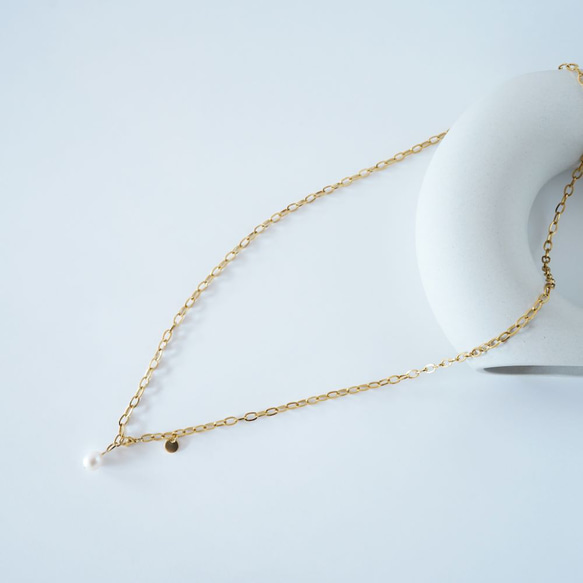 長 70 公分 金/銀 可自由使用 單顆珍珠長項鍊 也可用作 Y 鏈項鍊 手術不銹鋼 第1張的照片