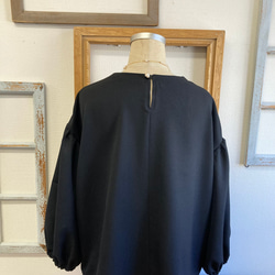 大人セットアップ❤️ふんわり袖ブラウス＆リボン付きワイドパンツ  黒（サイズフリー L〜 L L） 16枚目の画像
