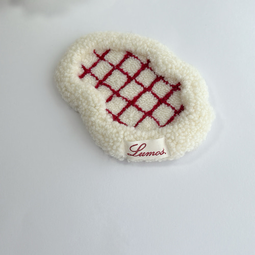 毛糸のアクセサリートレイ＊チェック＊韓国風＊なみなみ＊ウェーブ