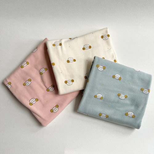 40フライスニット生地（羊の赤ちゃん）3色から選択 韓国生地 生地