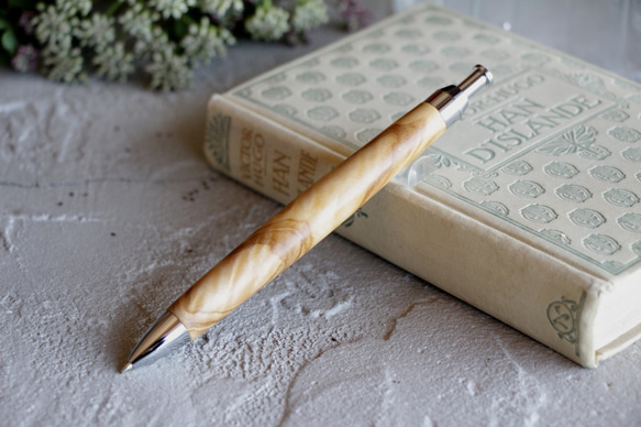 「勝利の木 イタリア産 オリーブ 特上 杢 Pencil 0.5mm」木軸 シャープペン Viriditas 銘木 ペン 3枚目の画像