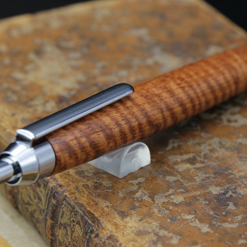 唐木銘木 本花梨 カリン 虎杢 特上 Pencil 0.5mm」木軸シャープペン