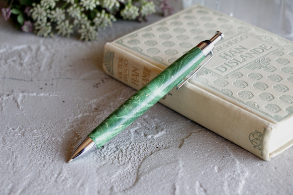 「スタビライズウッド メイプルカーリー 杢  Pencil 0.5mm」木軸シャープペン Viriditas 銘木ペン 2枚目の画像