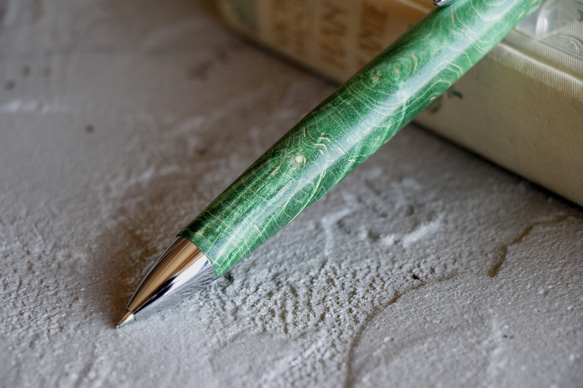 「スタビライズウッド メイプルカーリー 杢  Pencil 0.5mm」木軸シャープペン Viriditas 銘木ペン 3枚目の画像