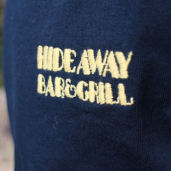 半袖Ｔシャツ 刺繍 綿 コットン "HIDEAWAY" W-24005 ネイビー 6枚目の画像