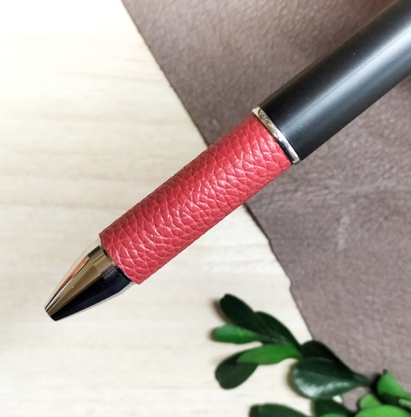 ベタつき解消おしゃれな本革ペン 交換用レザーペングリップ先軸