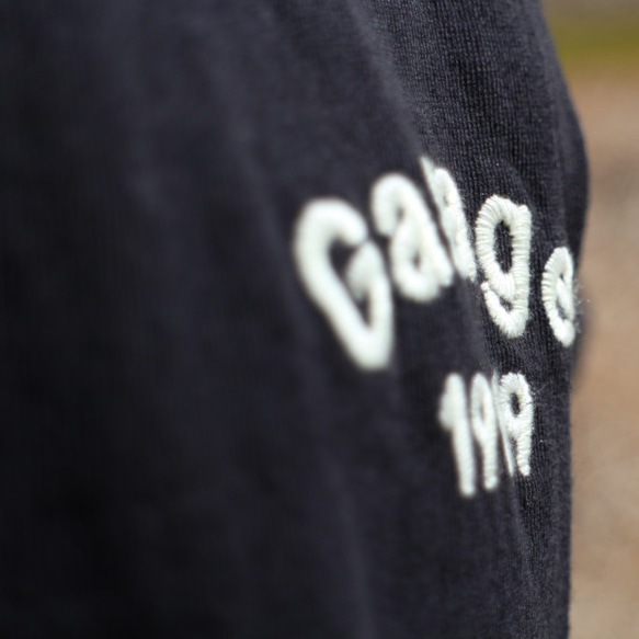 半袖Ｔシャツ 刺繍 綿 コットン "Garage1969" W-24006 ブラック 6枚目の画像