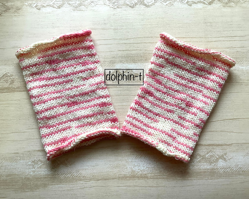 うさぴょん　7点セット　ハンドウォーマー　糸めぐり　青緑ラメ①406手編み cfe94e0c487cda9155a7f1c5914601