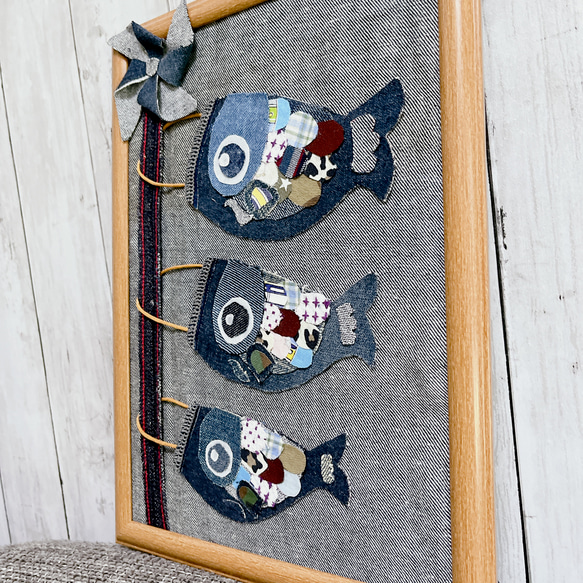 デニムde鯉のぼり　こどもの日 端午の節句 こいのぼり 壁飾り　初節句 6枚目の画像
