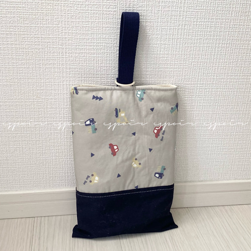 送料無料】入園入学3点セット(はたらくくるまくまグレー