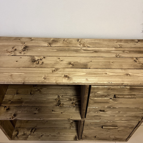 ウッドチェスト 収納棚 キャビネット キッチンラック 無垢材家具  