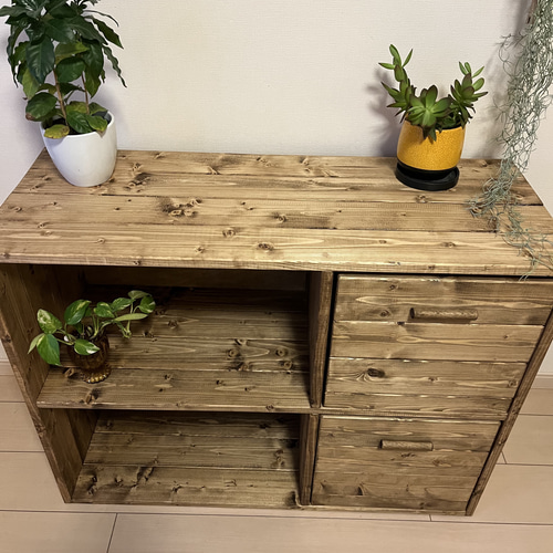 ウッドチェスト 収納棚 ラック キッチンラック キャビネット 割引