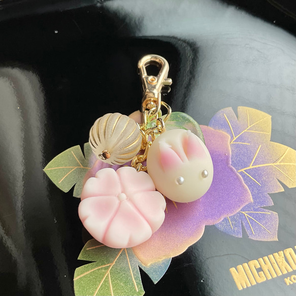練り切り 和菓子 キーホルダー 桜 フェイクスイーツ 食品