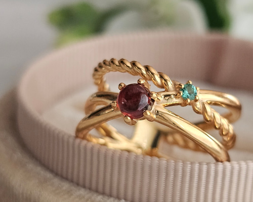 専用！DESTREE デストレー　 ゴールド　天然石　リング DESTREE デストレー ゴールド 天然石 リング