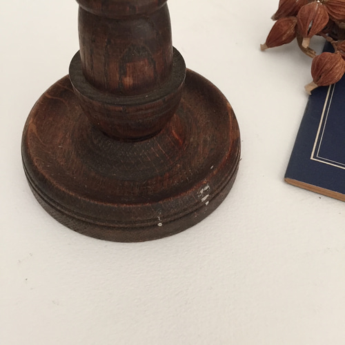 イギリスアンティークキャンドルスタンド クリスマス 木製キャンドル