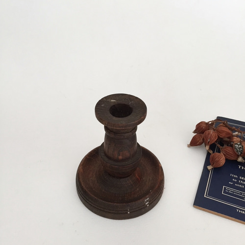 イギリスアンティークキャンドルスタンド クリスマス 木製キャンドル