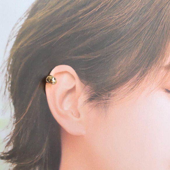 メタル　ミニイヤーカフ　ゴールド　シンプル　片耳用　韓国　メンズ　レディース　小ぶり 11枚目の画像
