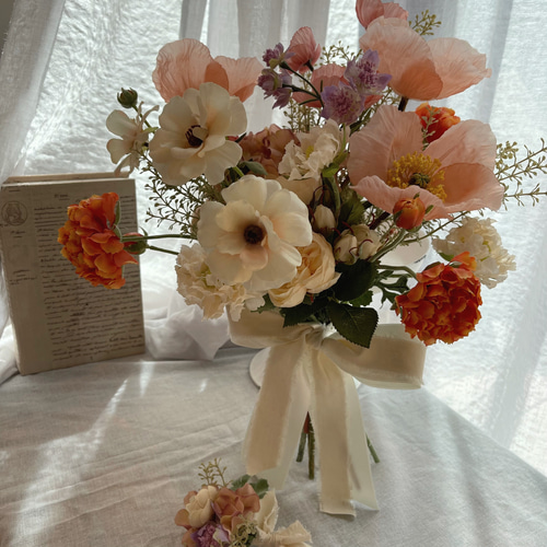 ポピーbouquet＊ウェディングブーケ 花束 ギフト インテリア ポピー