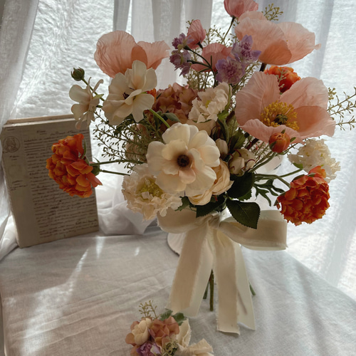 ポピーbouquet＊ウェディングブーケ 花束 ギフト インテリア ポピー