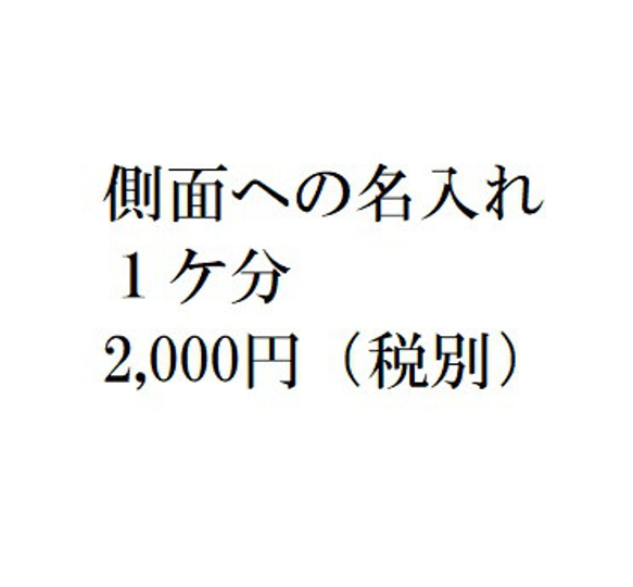 食器 側面への名入れ 1ケ分 オプション 1枚目の画像