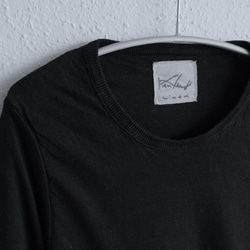 女款亞麻針織長袖套頭衫（黑色）| 2 種尺寸 第3張的照片