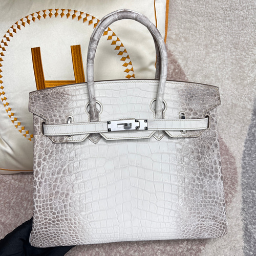 高級革 マット ヒマラヤ クロコダイル バッグ ワニ革 腹革 レディース