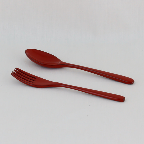 輪島塗朱色スプーン3本セット