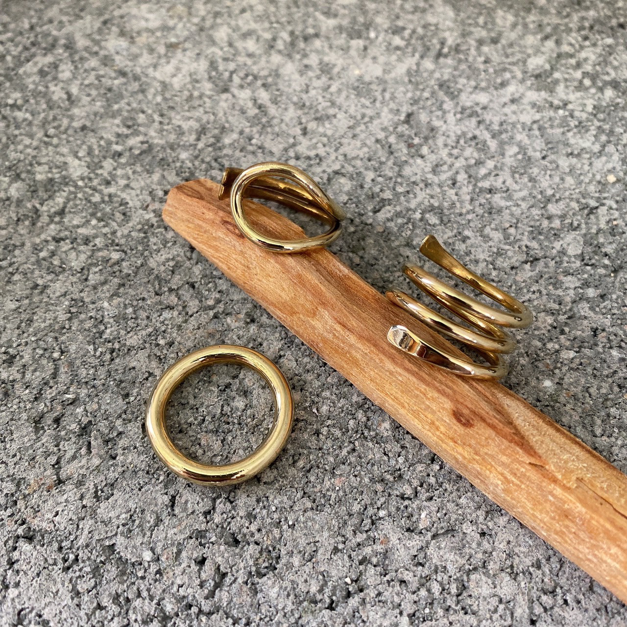 リングセットⒸ おしゃれ 2.0mm 真鍮  BRASS 指輪 リング シンプル デザインリング アクセサリー