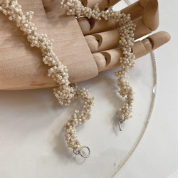 fuwari necklace / pearl white 3枚目の画像