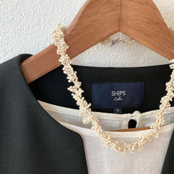 fuwari necklace / pearl white 6枚目の画像