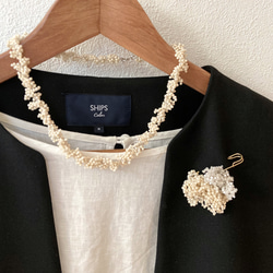 fuwari necklace / pearl white 5枚目の画像