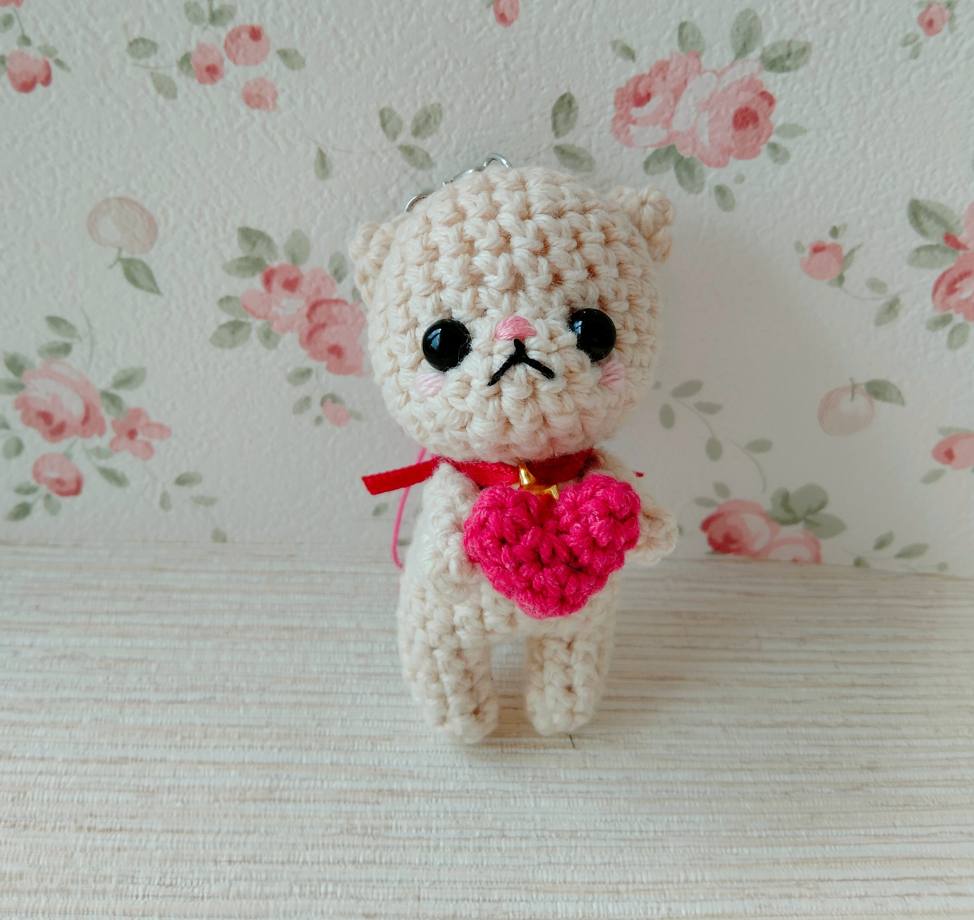 子猫ちゃんのバッグチャーム♡ストラップ♡アートドール♡ぬいぐるみ♡お花♡レース♡