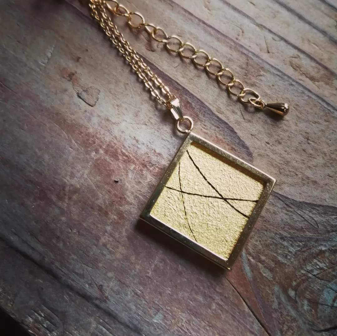 ◆◆金箔ペンダント（5個セット） （送料無料）⁡⁡