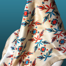 トルコ製シルクスカーフ　< チューリップ> 1枚目の画像