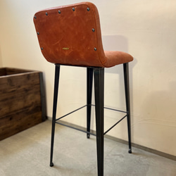 ＼送料無料／[Angle High Stool]背もたれカウンターチェア カフェ 腰掛スツール 店舗什器 -128_h- 5枚目の画像