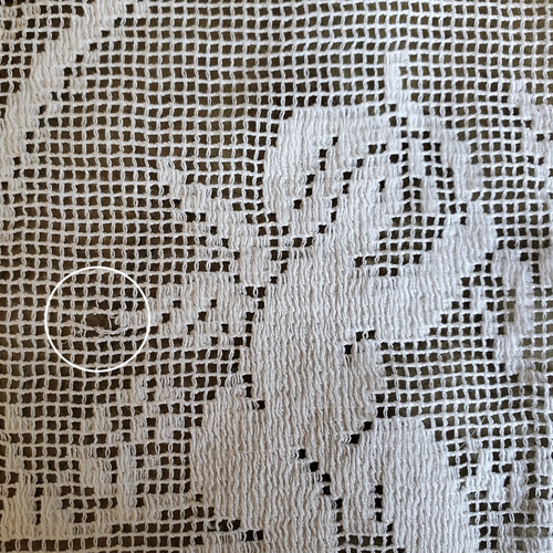 フランスヴィンテージ 天使のモチーフ フィレレース レース Mon