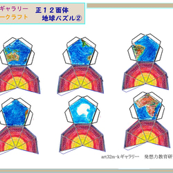 発想力脳トレ　３次元立体ジグソーパズル地球　完成品　箱入り 6枚目の画像