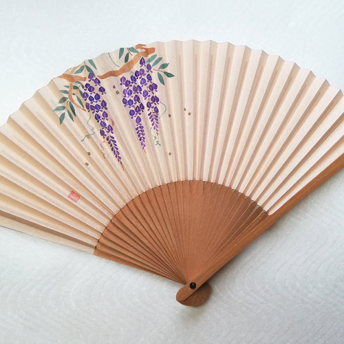白檀　扇子 vintage 白檀扇子 小花文様/20.5cm byakudan04 - itotsune