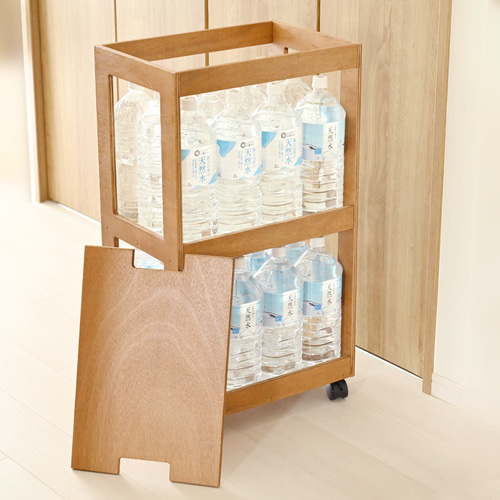 ペットボトルラック 2段 2リットルペットボトル24本収納 災害備蓄に