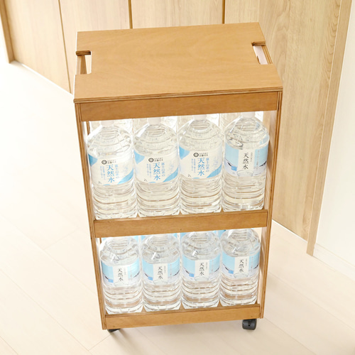 ペットボトルラック 2段 2リットルペットボトル24本収納 災害備蓄に